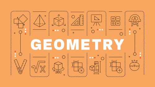Animated Flat Design Geometry and Math Icons