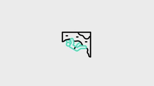 Rock Climbing Animated Icon