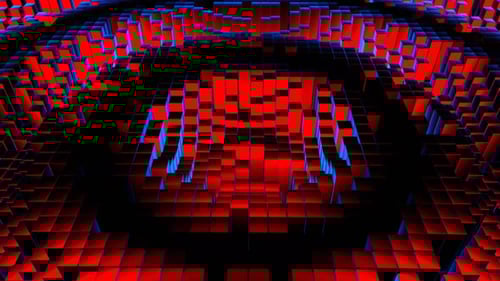 Red And Blue Square Waves Move In Circles Background Vj Loop In 4K