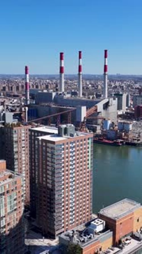 Roosevelt Island At Manhattan In New York United States.