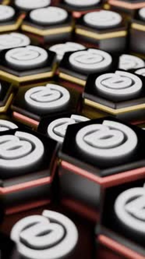 Symbole du concept Internet et Web avec l'escargot sur un hexagone
