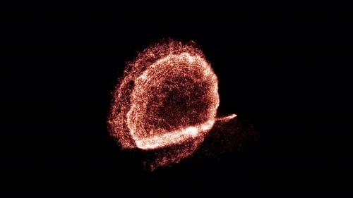 Fiery Particle Ring Burst Reveal Transition