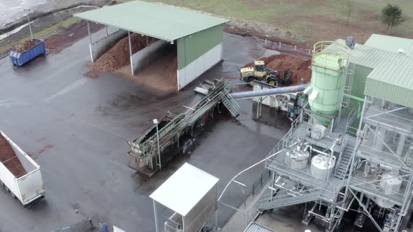 Aerial Top down View Of DRT Factory Veille Saint Girons France aerial-top-down-view-of-drt-factory-veille-saint-girons-france