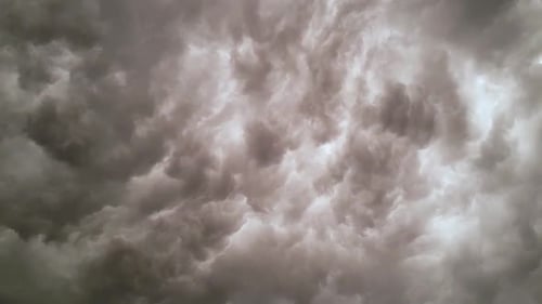 Stormy Gray Clouds Moving in the Sky