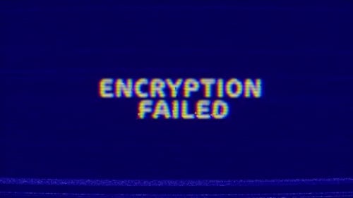 Animated Glitch Text Encryption Failed