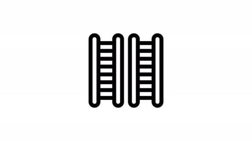 Ladder — Icono animado de línea — Canal Alpha — 4K