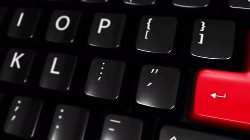 Malware Moving Motion On Computer Keyboard Button