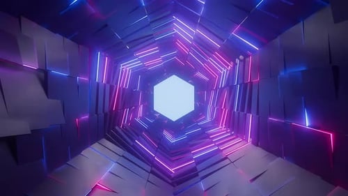 Glühender Tunnel Vj-Schleife