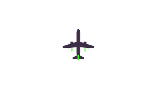 Aircraft symbol icon animation video