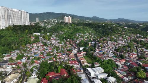 Aerial shot of Cebu City in the Philippines
