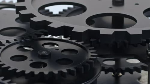 Black Gears Grunge Wheels Background 1