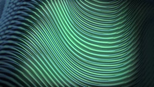 Looping Metal Wave Background Blue And Green 4K