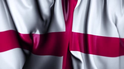 Realistic Waving England Flag Animation Loop