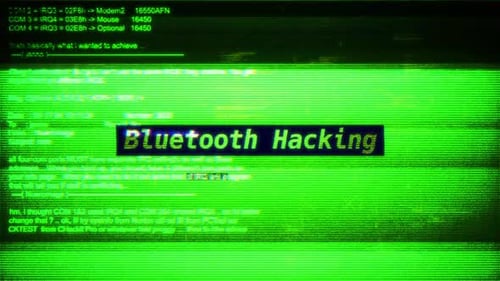 Retro Hacking Computer Terminal Text Glitch Display