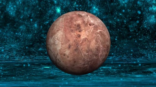 Realistisches Modell: Erstelle einen fiktiven Planeten mit rotierender Sternansicht der Galaxie