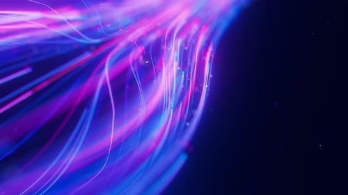 Extreme Closeup of Big Data Light Speed Warped Flow Abstract Digital Data Stream of Quantum
