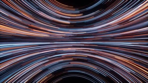 Animação em loop de linhas fluidas