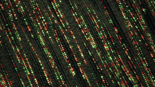 Digital binary code. Seamless loop 3D render animation