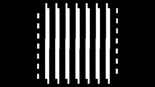 Kaleidoscope Collection: Luma matte transition of thin bars shifting sideways inversely from top and