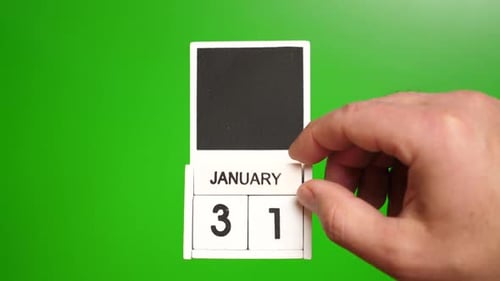 White Flip Calendar Displaying the Month of January