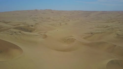 Beautiful Scenic Desert Landscape with Sand Dunes from an Aerial Drone.