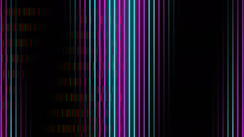 Cyan And Pink Descending Endless Neon Lines Background Vj Loop In 4K
