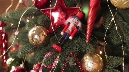 Decorated Christmas Tree with Festive Ornaments
