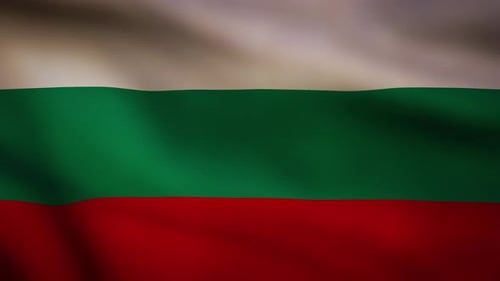 Realistic Waving Flag of Bulgaria Animation