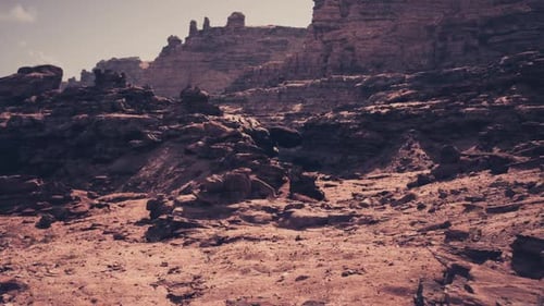 Travel Magazine Feature Showcasing Rugged Canyon Textures at Sunset