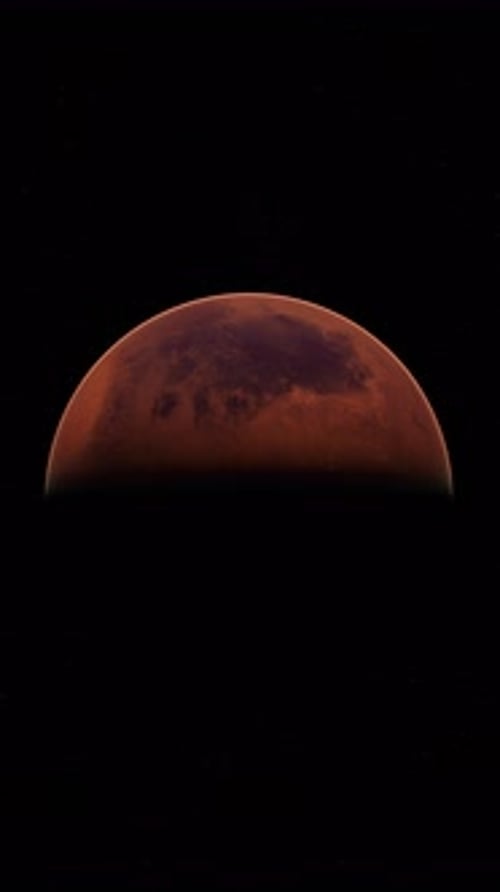 Red Planet Mars in the Starry Sky
