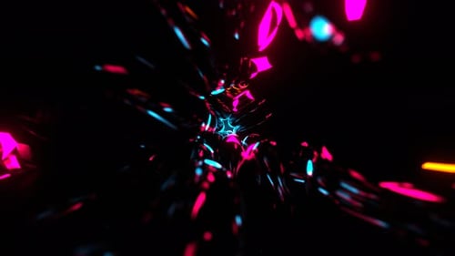 Portal de fantasía abstracto rosa y naranja Beyond Perception, fondo Vj Loop en 4K