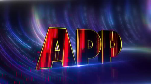 Futuristic 3D Text Title with Dynamic Light Streaks