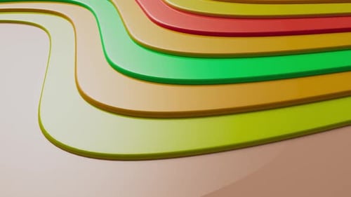 Dynamic Abstract Wavy Lines Background with Flowing Colors