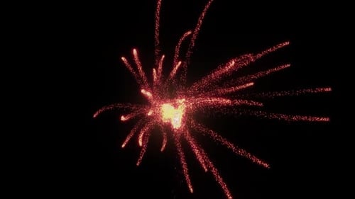 Vibrant Red Particle Burst Explosion Effect