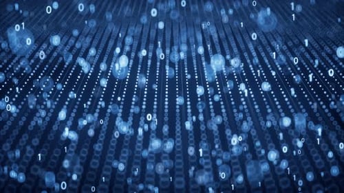 Abstract Binary Code Data Stream Loop Background