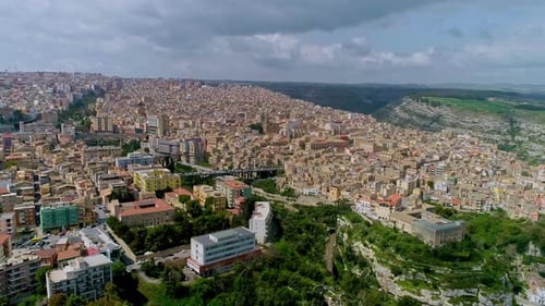 Amazing Panoramic Views Of Ragusa, Sicily - Aerial shot