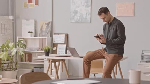 Entrepreneur Working in Office