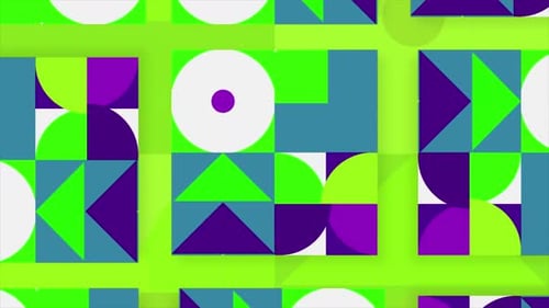 Stylish Animation with Colorful Geometric Shapes
