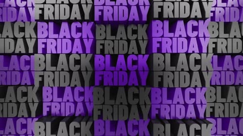 Dynamic Black Friday 3D Text Animation Loop
