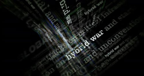 Hybrid War Cyber Attacks Kinetic Typography Glitch Animation