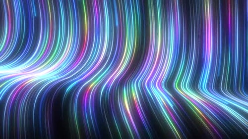 Abstract Colorful Neon Glowing Lines Background Loop