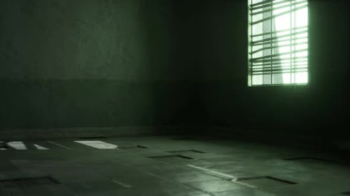 Set Up View of Dark Room Abandoned in the Psychiatric Hospital