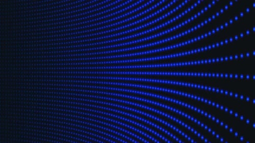 Futuristic Blue Digital Dots Moving Tunnel Background