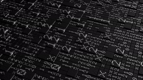 Animationsgrafik mit digitalem technologischem Raum
