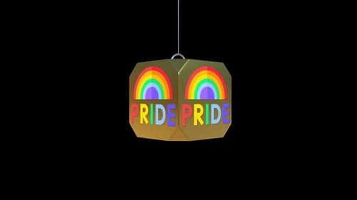 Decorative Golden Pride Rainbow Shatter Logo Reveal