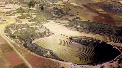 Peru Ancient Inca Circle Terraces in Peru 1.mp4