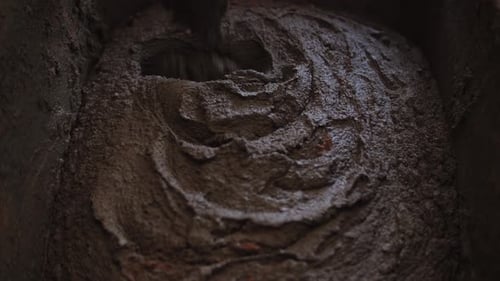 Cement Mixing Macro View Preparation