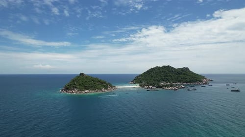 Aerial View of Koh Nang Yuan Island in Koh Tao Thailand