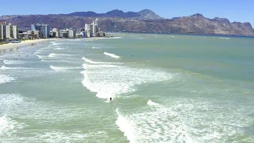 4k video footage of a city along the coast