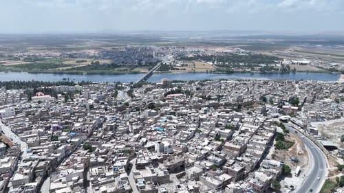 Sanliurfa, Birecik City Aerial View